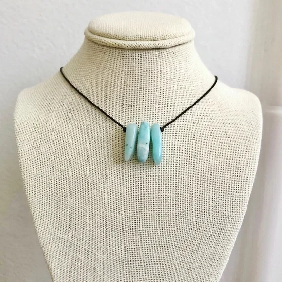 Amazonite Sticks Pendant Necklace/Choker - Picture 3 of 5
